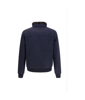 MooRER Blue Cashmere Bomber