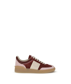 Valentino Garavani Red Calf Leather Bos Taurus Low Top Sneakers