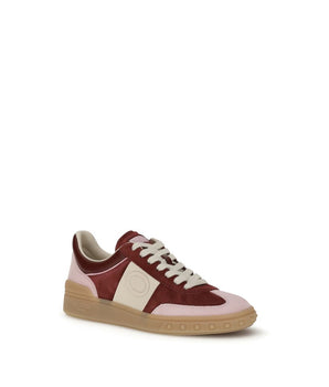 Valentino Garavani Red Calf Leather Bos Taurus Low Top Sneakers