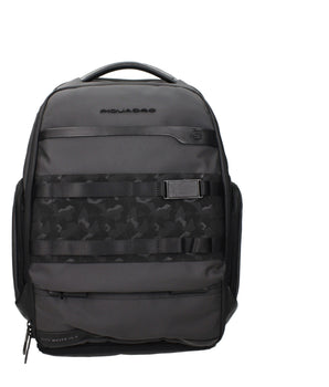 Piquadro Gray Fabric Backpack