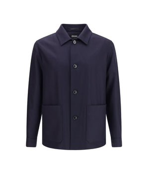 ZEGNA Blue Wool Clothing