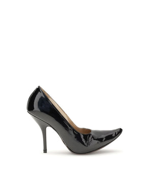 Margiela Black Calf Leather Bos Taurus High Heel Pumps