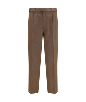 ZEGNA Brown Wool Dress Pants