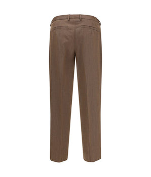 ZEGNA Brown Wool Dress Pants