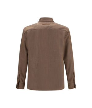 ZEGNA brown wool coat