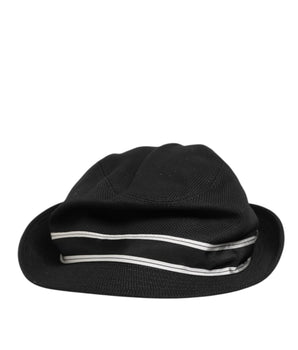 Dolce & Gabbana Black Cotton Polka Dot Lining Fedora Men Hat