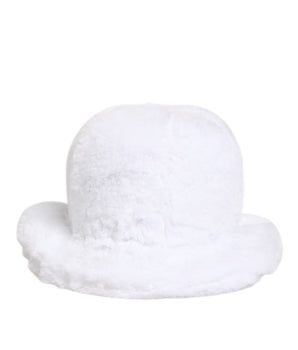 Dolce &amp; Gabbana White Modacrylic Fur Men's Bucket Capello Hat