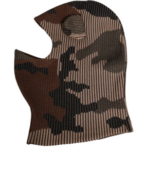 Dolce & Gabbana Multicolor Camouflage Balaclava Mask Men Cap One Size Hat