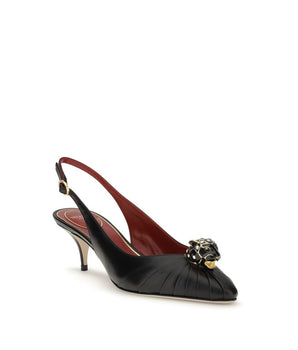 Valentino Garavani Black Leather High Heel Pumps