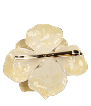 Valentino Garavani Beige Metal Broch