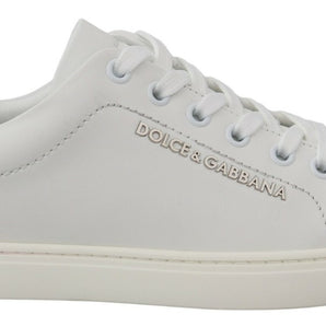 Zapatillas bajas de piel de ante blanca de Dolce &amp; Gabbana
