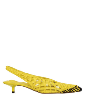 Jacquemus Yellow Leather Flat Sandals
