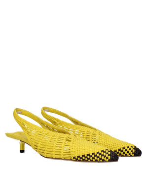 Jacquemus Yellow Leather Flat Sandals