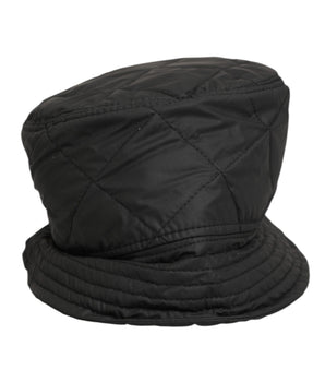 Dolce & Gabbana Black Nylon Quilted Bucket Men Capello Hat