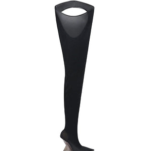 The Attico Black Fabric Over The Knee