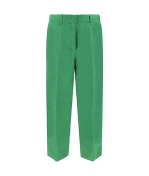 Max Mara Green Linen Casual Pants