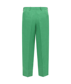 Max Mara Green Linen Casual Pants