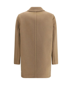 Max Mara Beige Fleece Wool Coat