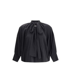 Max Mara Black Silk Blouse