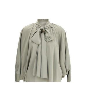 Max Mara Green Silk Blouse
