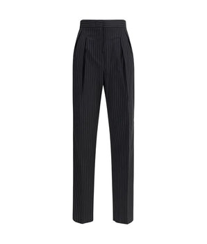 Max Mara Black Fleece Wool Dress Pants