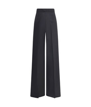 Max Mara Black Fleece Wool Casual Pants