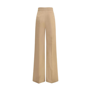 Max Mara Beige Fleece Wool Casual Pants