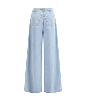 Max Mara Light Blue Cotton Jeans Denim