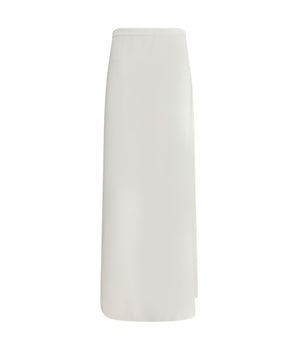 Max Mara White Viscose Long Skirt
