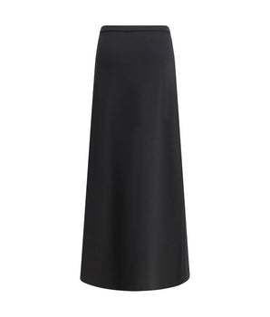 Max Mara Black Viscose Long Skirt