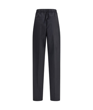 Max Mara Black Fleece Wool Casual Pants
