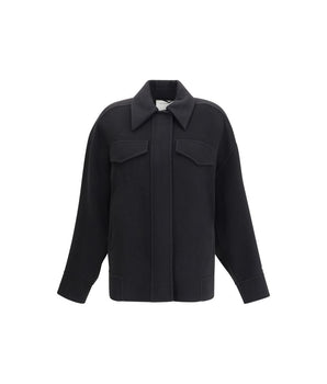 Max Mara Black Wool Cloacks