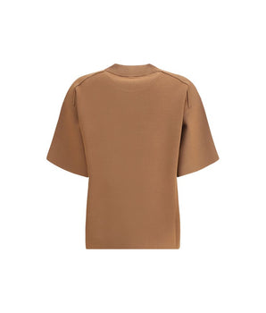 Max Mara Brown Polyester T-Shirt