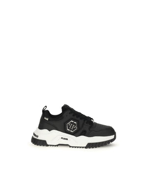 Philipp Plein Black Polyester Athletic Sneakers