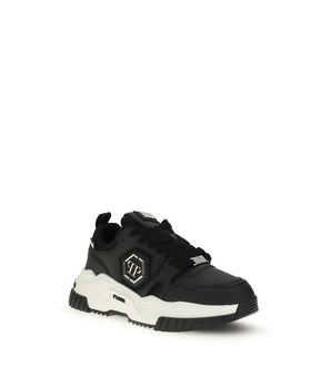 Philipp Plein Black Polyester Athletic Sneakers