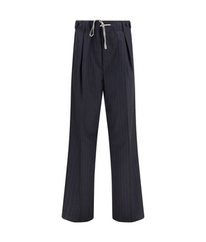 Margiela Gray Casual Wool Trousers