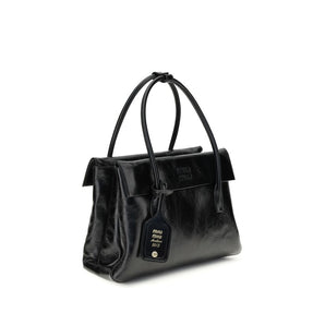 Miu Miu Black Calf Leather Bos Taurus Handbag