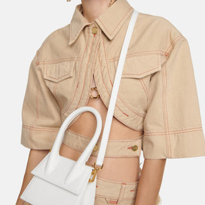 Jacquemus White Le Chiquito Moyen Bag
