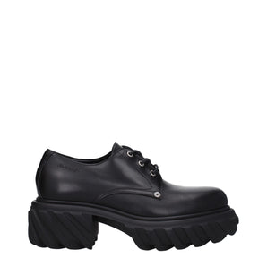 Off-White Black Leather Oxfords And Derbies