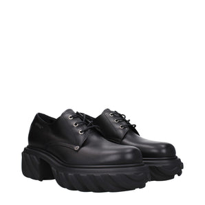 Off-White Black Leather Oxfords And Derbies