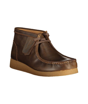 Clarks Brown Leather Men Sneaker