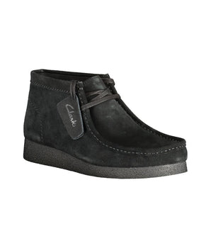 Clarks Black Leather Men Sneaker