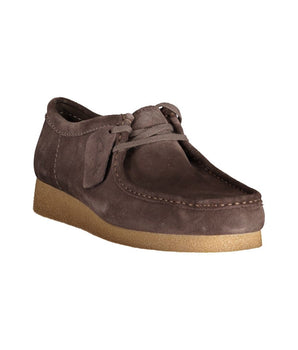 Clarks Brown Leather Men Sneaker