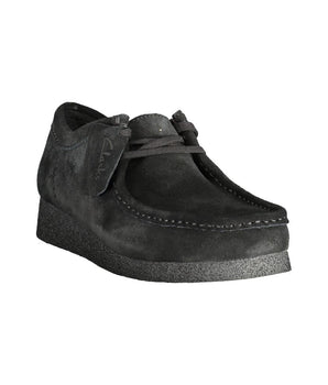 Clarks Black Leather Men Sneaker