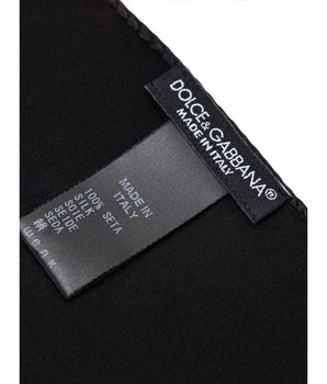 Dolce & Gabbana Black Silk Pocket Square