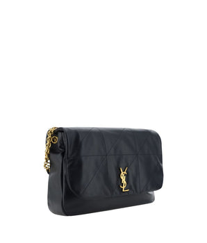 Saint Laurent Black Lamb Ovis Aries Aries Shoulder Bag