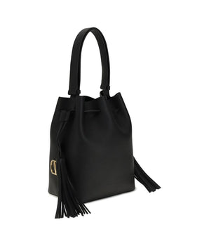 Valentino Garavani Black Calf Leather Bos Taurus Shoulder Bag