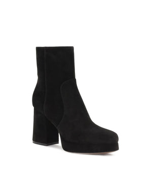 Valentino Garavani Black Calf Leather Bos Taurus Ankle Boots