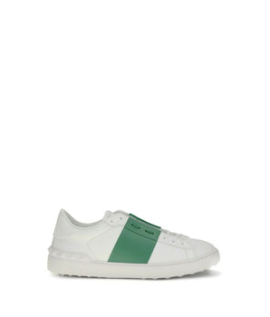 Valentino Garavani White Calf Leather Bos Taurus Low Top Sneakers