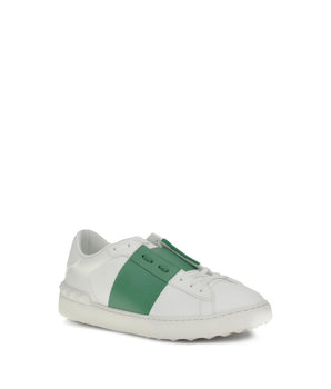Valentino Garavani White Calf Leather Bos Taurus Low Top Sneakers